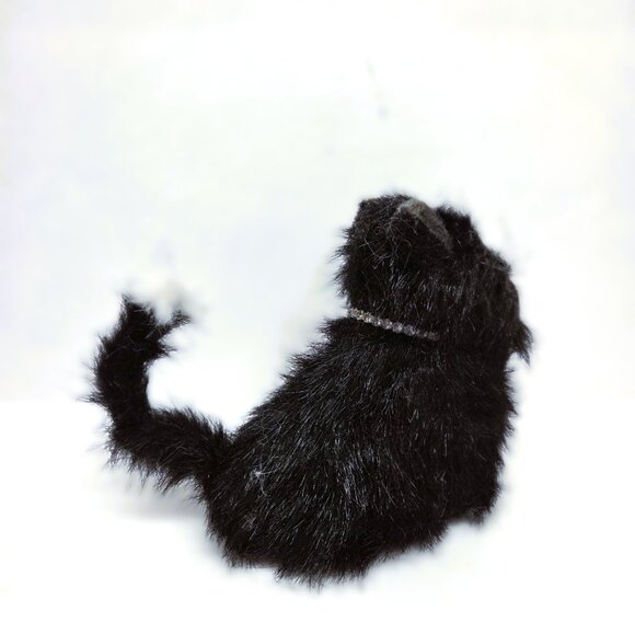 American Girl Cat Doll Licorice Black Pet Plush Rhinestone Collar Retired 5" - Picture 4 of 6